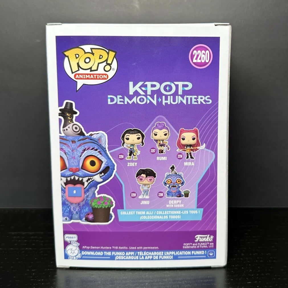 KPop Demon Hunters Derpy with Sussie (Glow)Figure Funko Pop! #2260 Official Authentic Limited Edition Figures KPop Fans Gift Toy