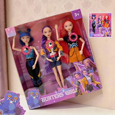 2026 Hot Music Style KPop  Anime Figure Rumi Mira Zoey Action Figure Cosplay Doll Cute Gift for Kids Birthday Gifts