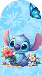Arch Cute Stitch and Angel Theme Background Kids Birthday Party Backdrop Polyester Arch Banner Photography Props