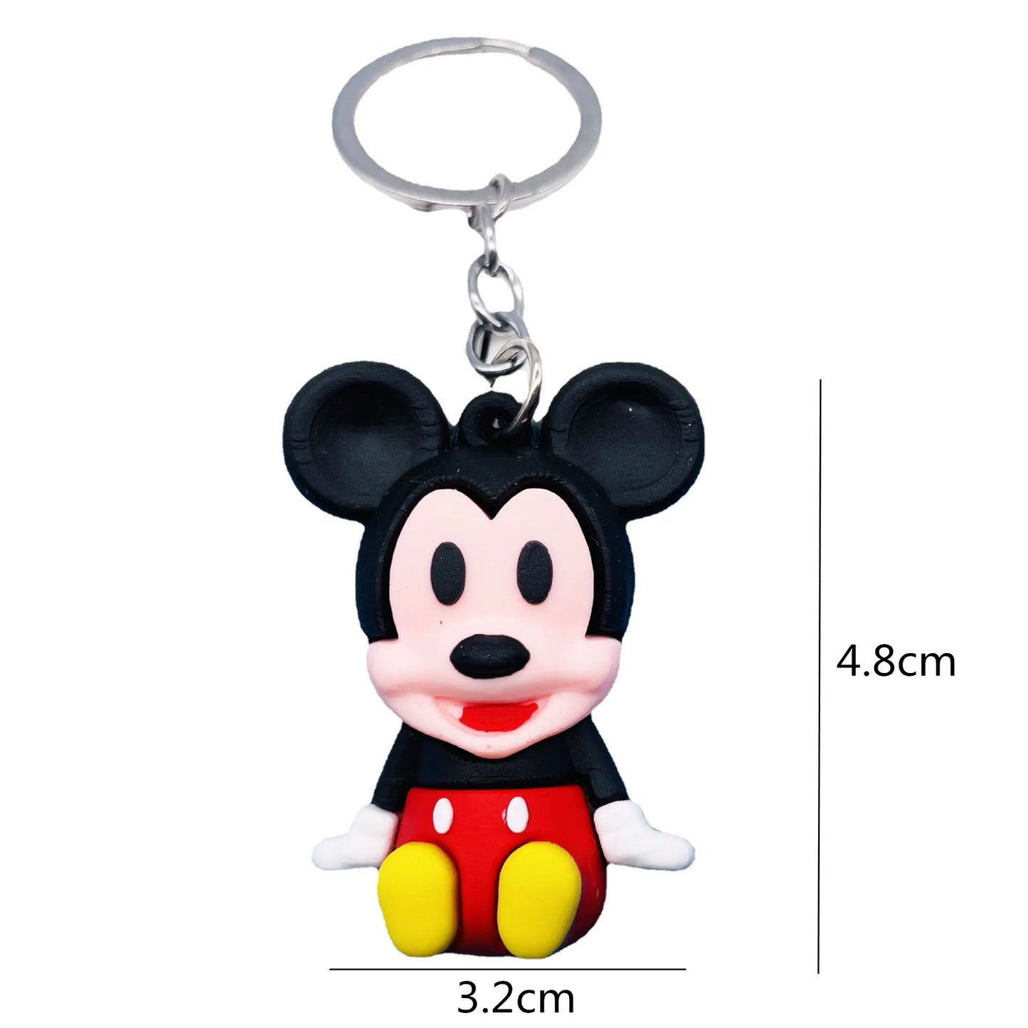Anime Disney Keychain New Mickey Mouse Minnie Lilo & Stitch Doll Keyring Ornament Key Chain Car Pendant Kid Toys Gifts Wholesale