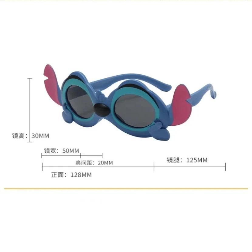 Disney Anime Lilo & Stitch Sunglasses Cute Cartoon Stitch Y2K Polarized Soft Sunglasses UV400 Anti-UVA UVB Outdoor Goggles Toy