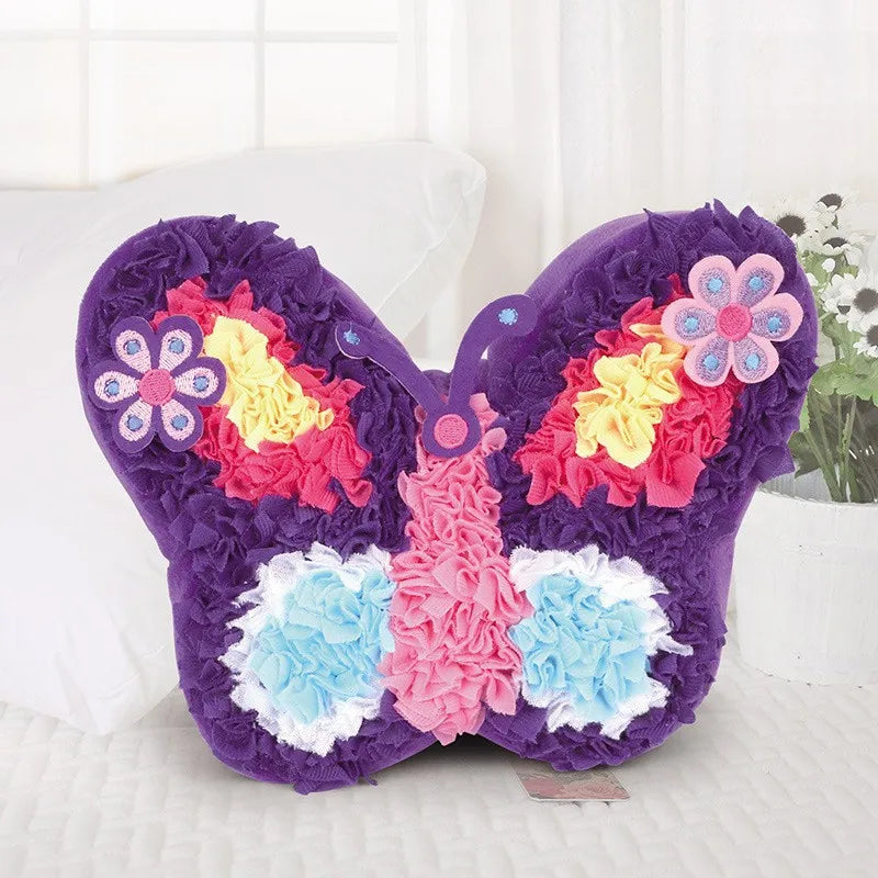 DIY Plush Pillow Children Handmade Pillow Material Package Soft Toy Kawaii Cute Doll Kids Puzzle Craft Toys Kits Gifts for Girls