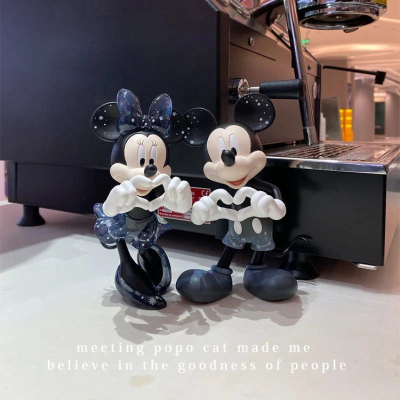 New Disney Cartoon Minnie Mickey Mouse Figures toys set Goofy Wedding cake decoration Action Wedding gift