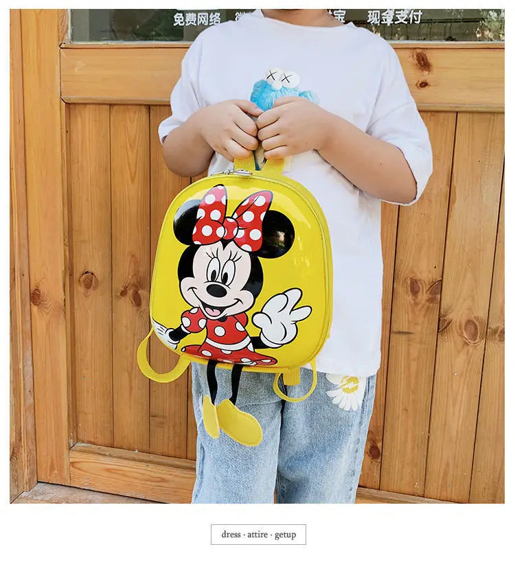 Disney Mickey Mouse Children's Kindergarten Backpack Boys Girls Baby Backpack Mini Cartoon Eggshell Backpack Kids Backpack