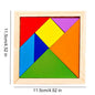 Wooden Blocks Puzzle Brain Teasers Toy Tangram Jigsaw Intelligence Colorful 3D Russian Blocks Montessori Educational Toys
