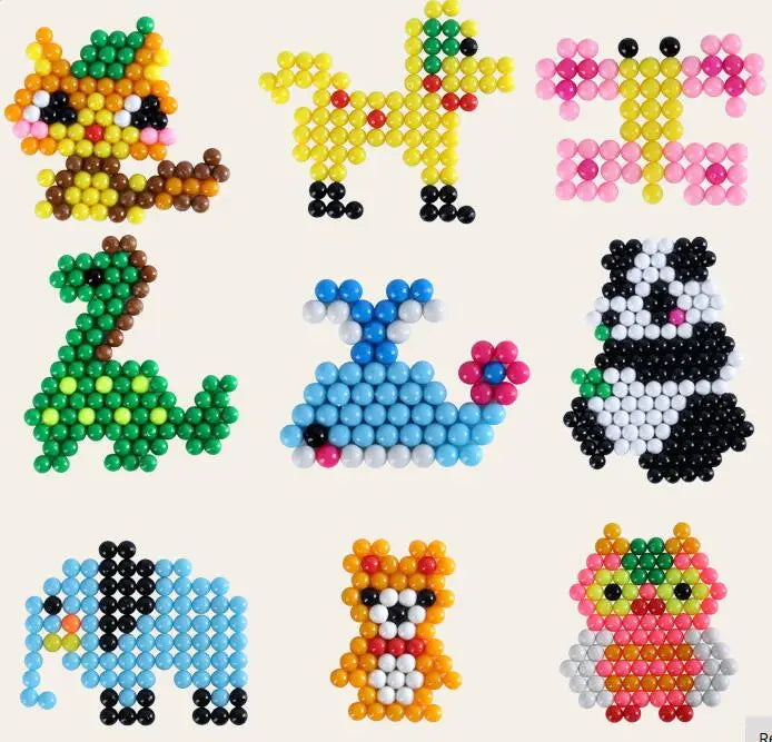 300Pcs/Set 36 Colors 5mm Water Beads Spray Perler Magic Bead Educational 3D Diy Puzzles Accessories for Children Toys