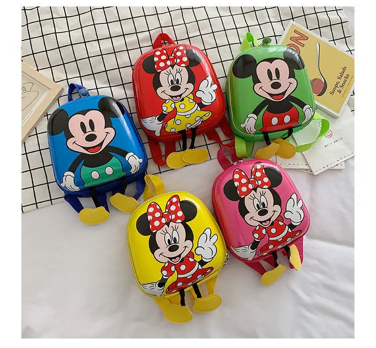 Disney Mickey Mouse Children's Kindergarten Backpack Boys Girls Baby Backpack Mini Cartoon Eggshell Backpack Kids Backpack