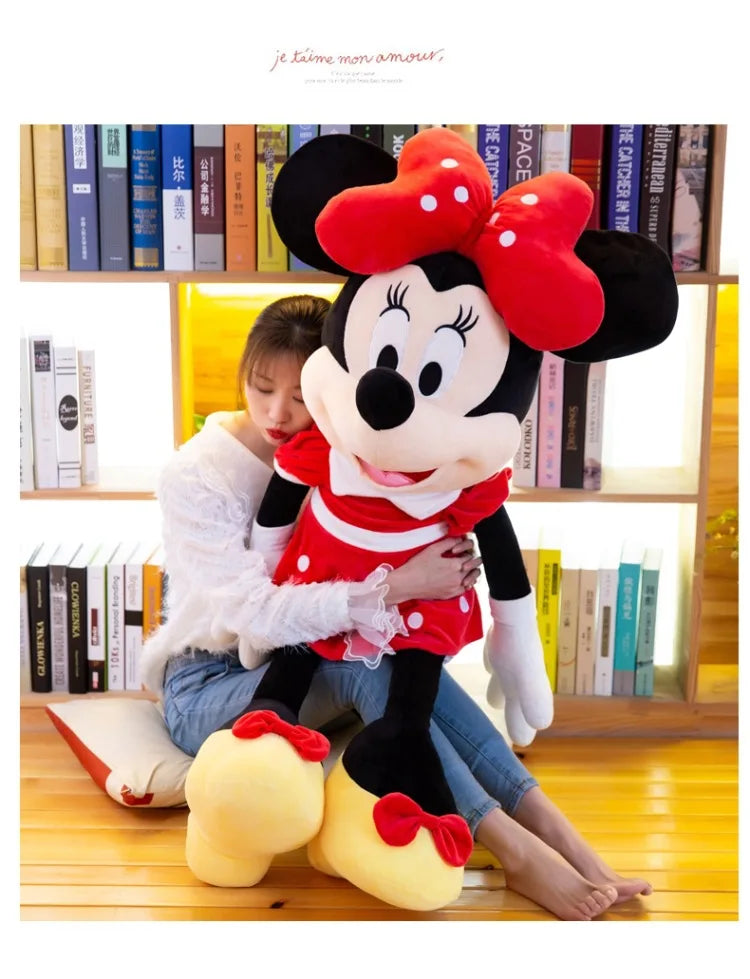 Disney Mickey Mouse Minnie Mouse Soft Plush Toys Cartoon Stuffed Dolls Kids Birthday Gifts Wedding Claw Machine Prizes Bed Pals