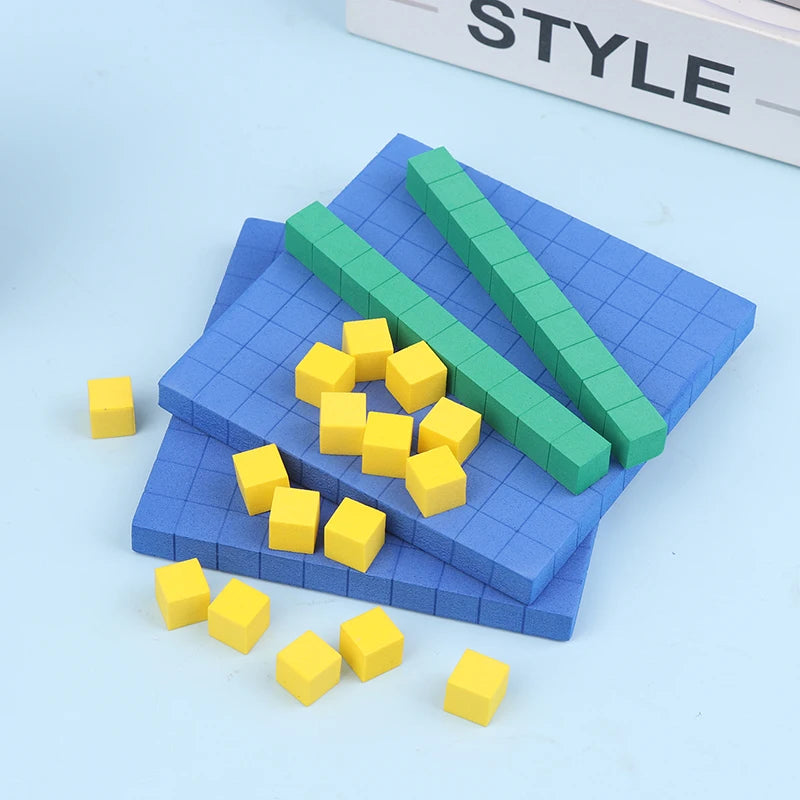 New 130Pcs Base Ten Blocks For Math Place Value Blocks Base 10 Math Manipulatives Number Concepts Math Cubes For Kids Counting B