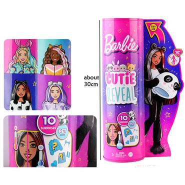 Original Barbie Cutie Reveal Cute Pet Series Fashion Plush Dolls Animal Surprise Dress Up Makeup Cosplay Toys for Girls Boy Gift