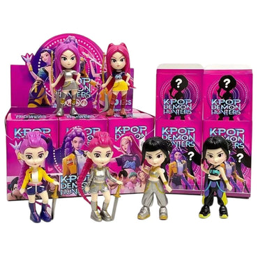 Hot 10cm 6pcs Random Blind Box Anime K-Pop D-emon H-unters Girl Group RUMI MIRA ZOEY Figure Action Pvc Models Toy Ornament Gifts