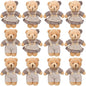12-48Pcs Mini Joint Teddy Bear Stuffed Animal Plush Toys Wedding Gift Box Doll Toy for Birthday Cake Wedding Decor Party Favors