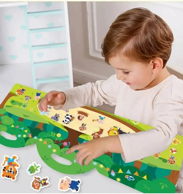 Reusable Sticker Books for Kids Jelly Bubble Scene Stickers DIY Puzzle Game Educational Learning Classic Toys for Children Gift