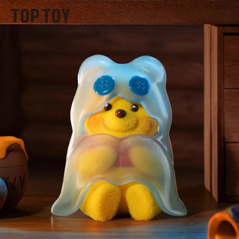 TOP TOY Disney Pooh Bear Expression Pack Series Blind Box Cute Desktop Decoration Ornament Children's Toy Model Birthday Gift