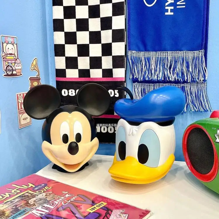 Disney Figuras 16cm Piggy Bank Mickey Mouse Donald Duck Money Bank Box Cartoon Doll Saving Pot Home Accessories Birthday Gift