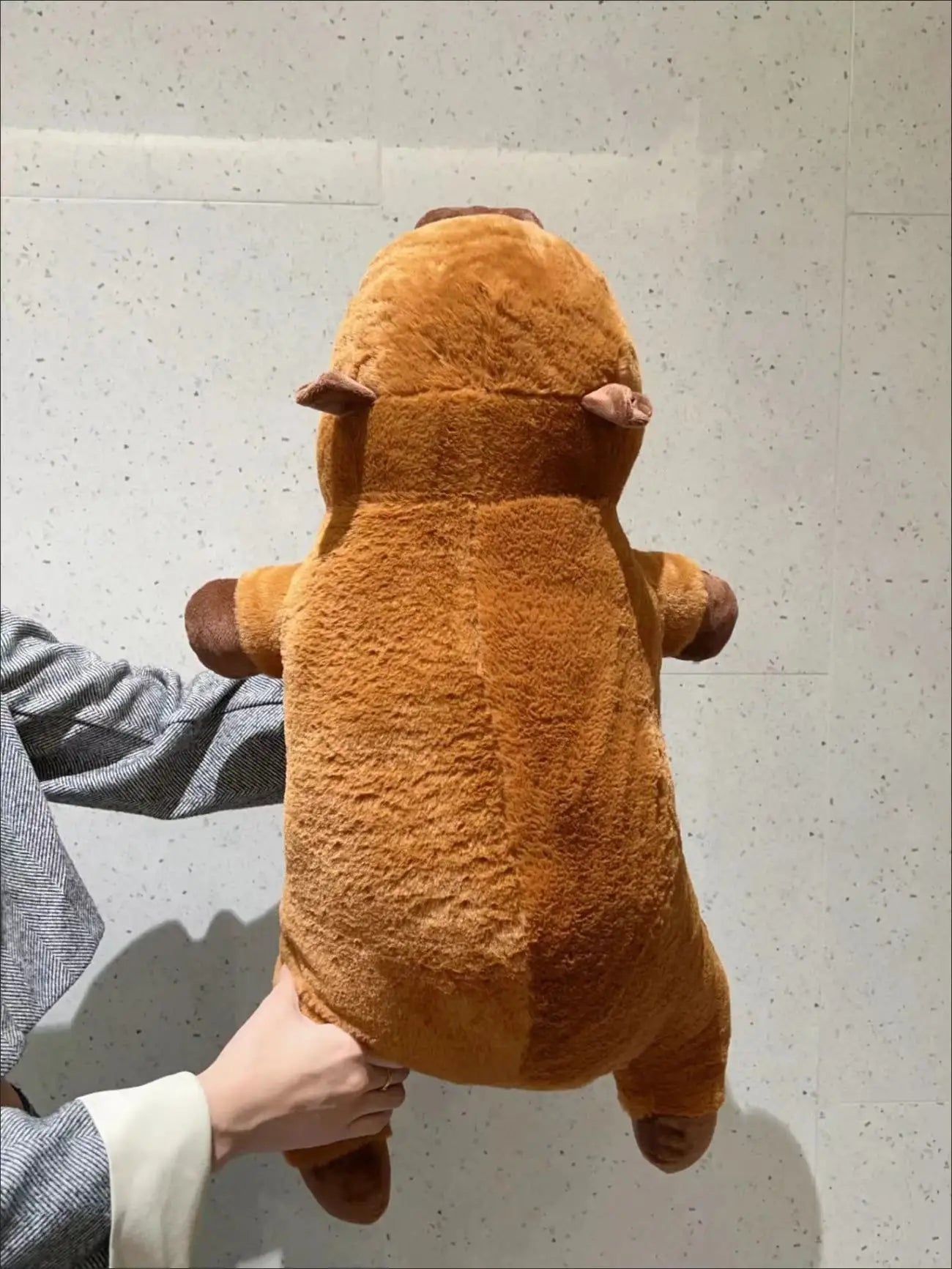 Kawaii Capybara Long Sleep Pillow Stuffed Capibara Plushie Cute Fluffy Doll Soft Sofa Cushion Nap Sleeping Toys for Home Bed