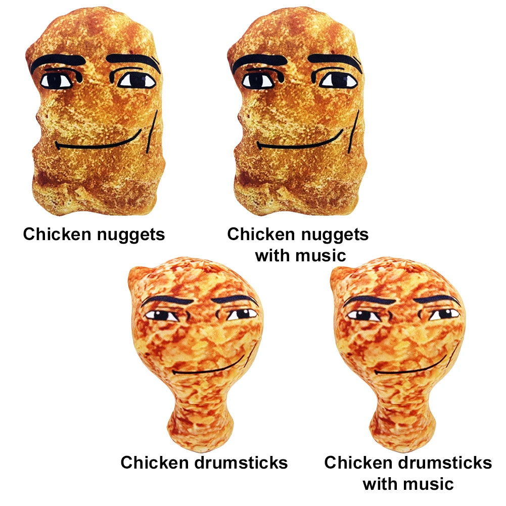 Cute Stuffed Animal Doll Creative Baby Doll Sleep Pillow Cushion Cartoon Chicken Nuggets Anime Smiling Doll for Kids and Adults