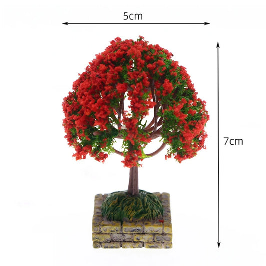 1:12 Dollhouse Miniature Landscape Tree Orange Tree Garden Decor Toy Doll House Accessories