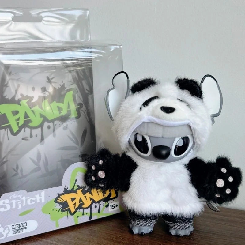 Miniso Disney Stitch Panda Edition Vinyl Figure, Limited Collectible Toy, Perfect Christmas Gift for Desk Decor & Keychain