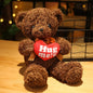 Cute Teddy Bear Plush Toy Stuffed  Animal Bear with Weater/Heart Soft Doll Kids Toys Birthday Gift