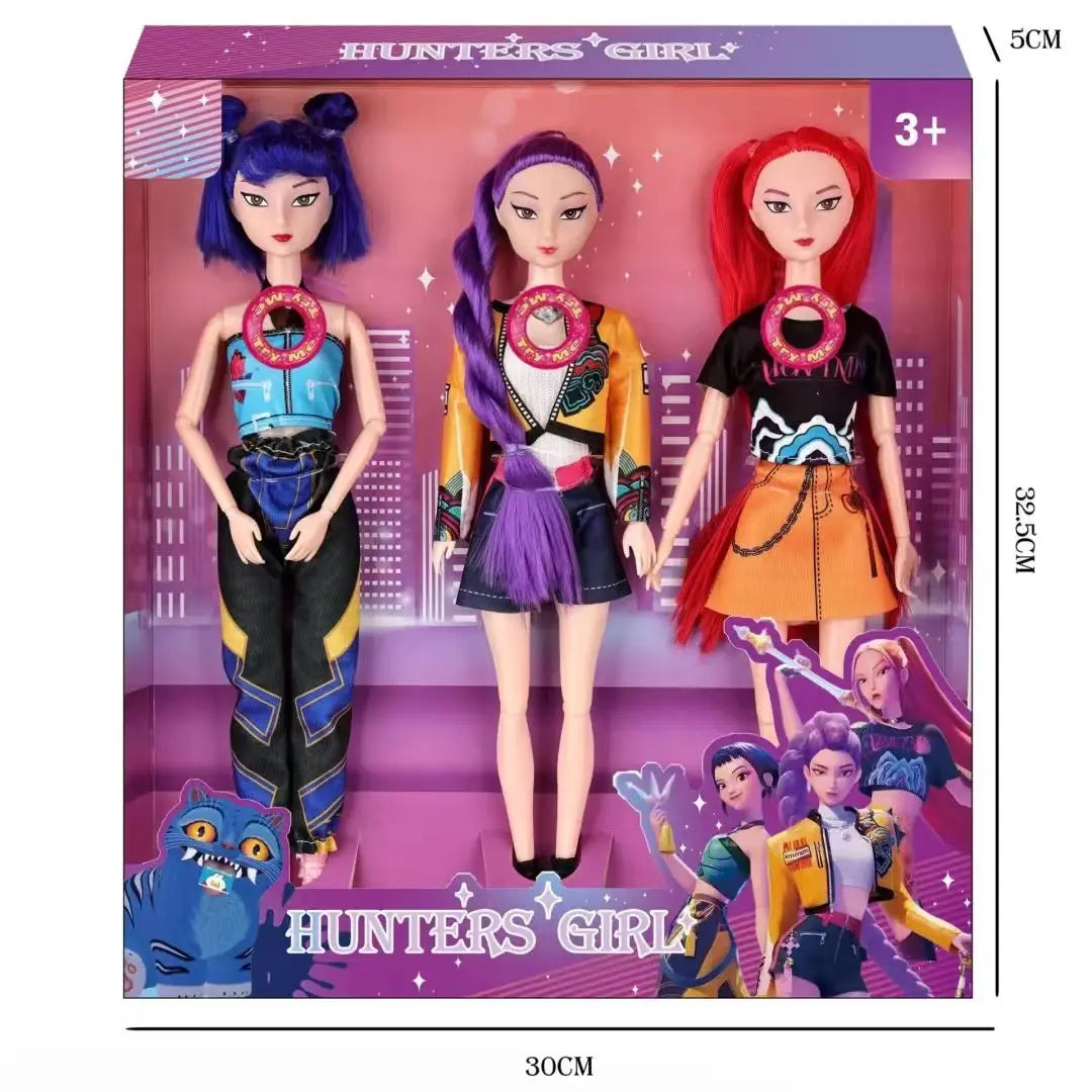 2026 Hot Music Style KPop  Anime Figure Rumi Mira Zoey Action Figure Cosplay Doll Cute Gift for Kids Birthday Gifts
