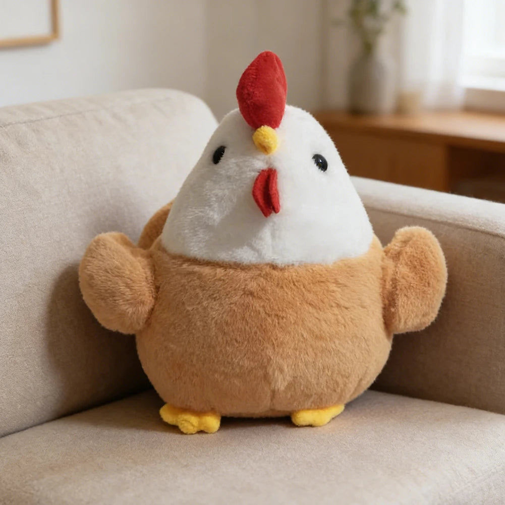Chicken Plush Toy Soft Fluffy Chicken Stuffed Animal Super Soft Hugging Cuddly Doll Pillow For Room Decor Present For Friends