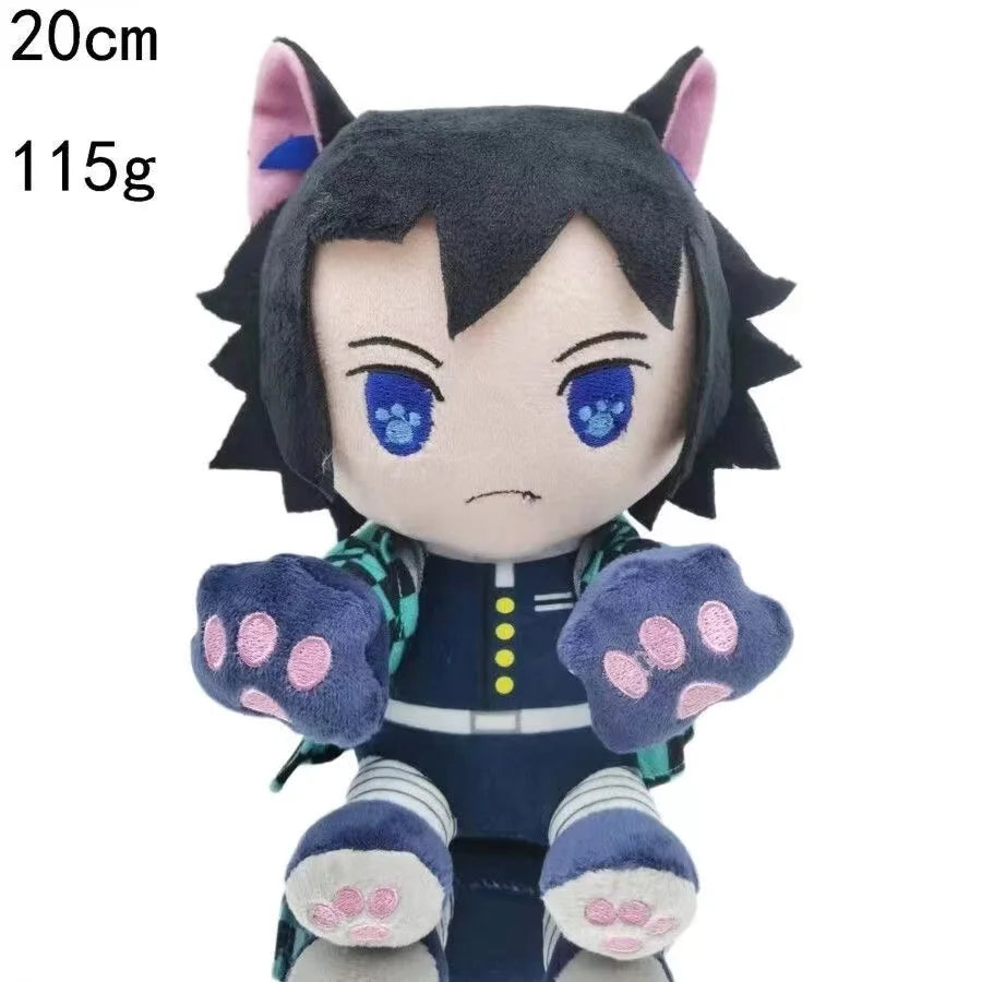 Anime Demon Slayer: Kimetsu No Yaiba Kamado Tanjirou Cosplay Plush Doll Pillow Kawaii Stuffed Toy Children’S Gift