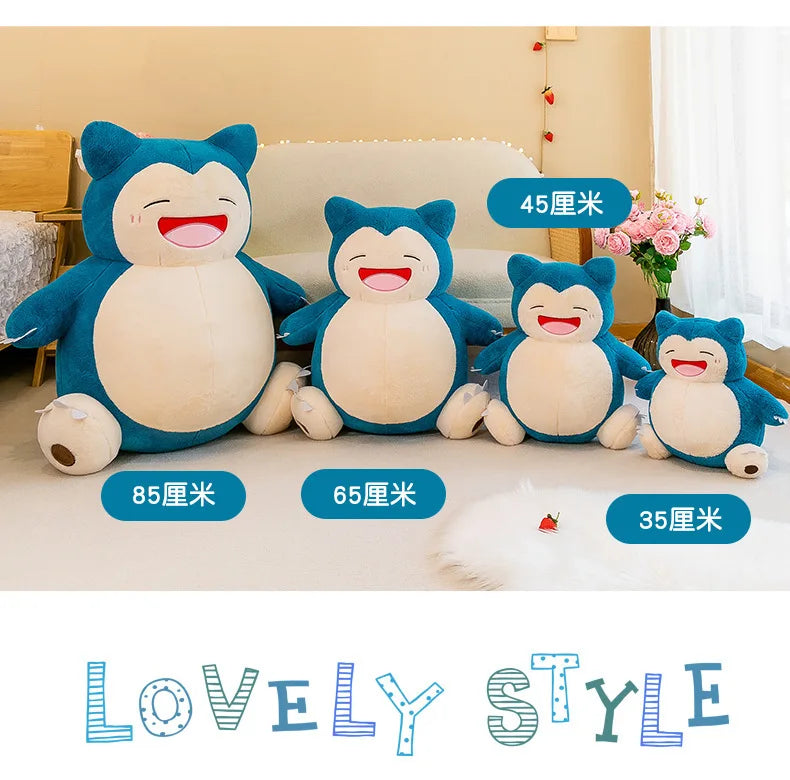 35cm Pokemon Snorlax Plush Toy Cute Sleeping Stuffed Animal Soft Kawaii Anime Doll Big Belly Hugging Pillow Christmas Gift Kids
