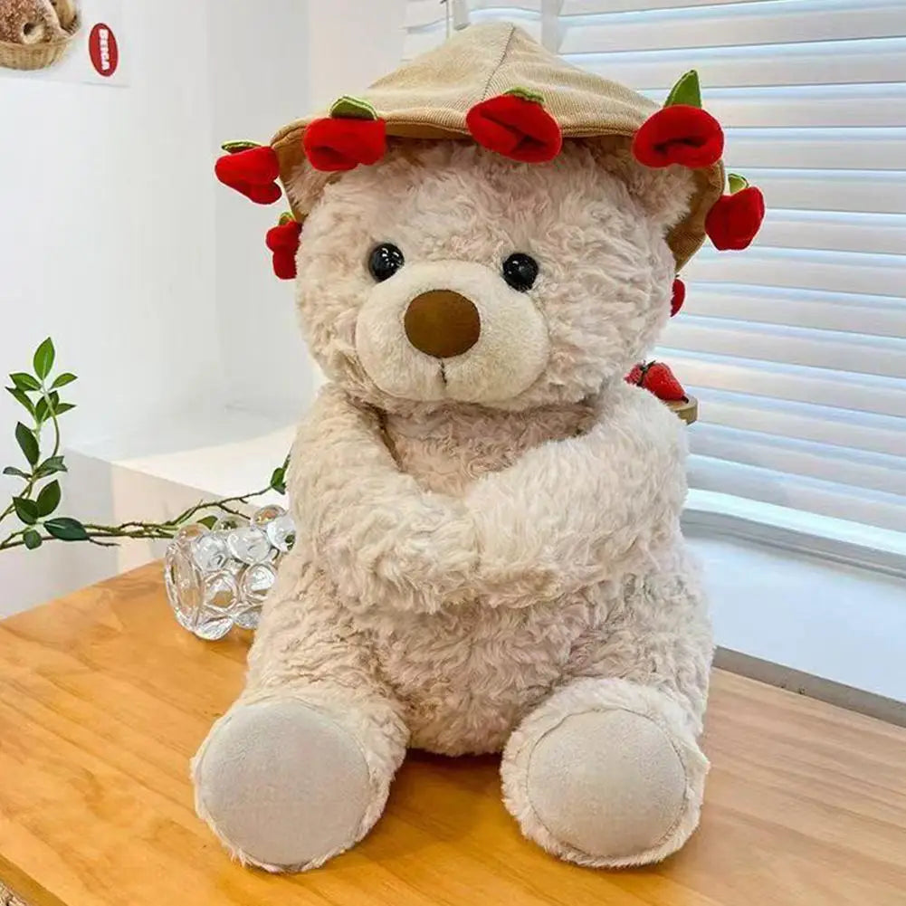 New Hot Sale Teddy Bear with Roses Plush Toy Soft Bear Stuffed Doll Romantic Gift for Lover Home Decor Girls Birthday Gift
