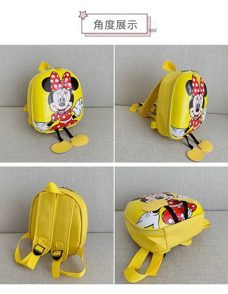 Disney Mickey Mouse Children's Kindergarten Backpack Boys Girls Baby Backpack Mini Cartoon Eggshell Backpack Kids Backpack