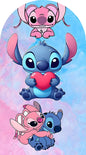 Arch Cute Stitch and Angel Theme Background Kids Birthday Party Backdrop Polyester Arch Banner Photography Props