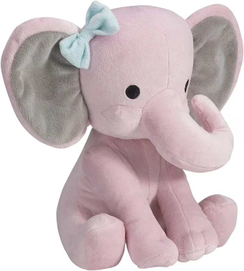 25cm Gray Elephant Stuffed Plush Toys Kawaii Animals Soft Sleeping Stuffed Pillow Doll Plushie for Baby Room Decorative Gifts