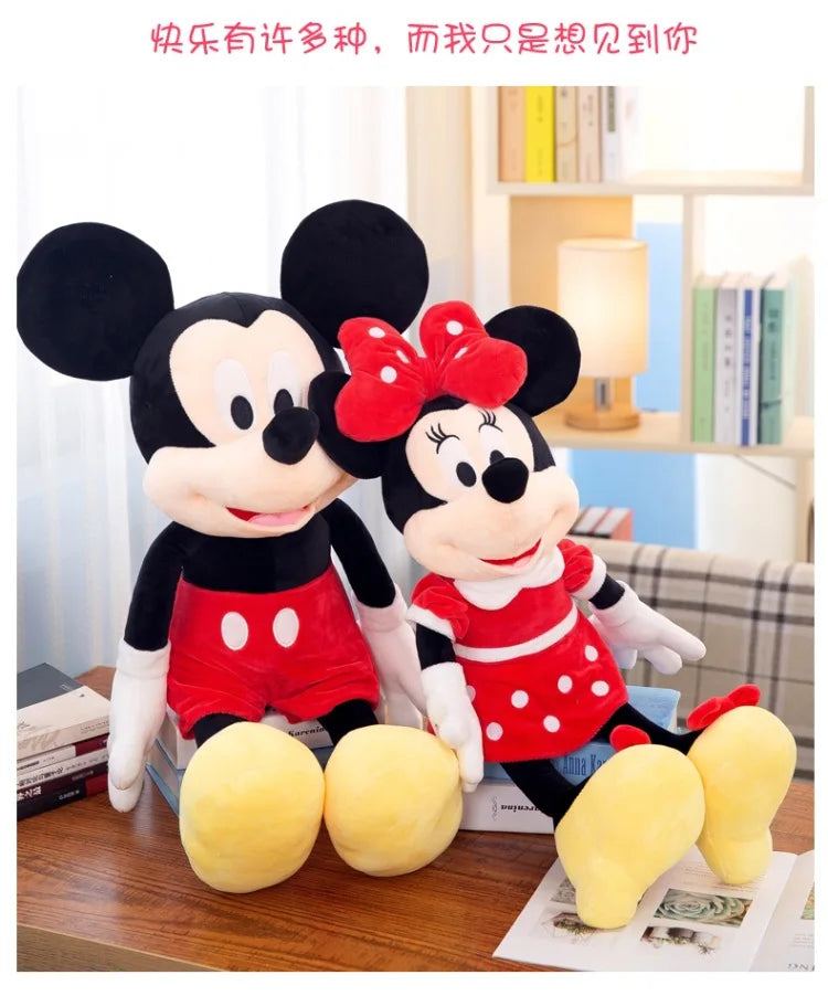 Disney Mickey Mouse Minnie Mouse Soft Plush Toys Cartoon Stuffed Dolls Kids Birthday Gifts Wedding Claw Machine Prizes Bed Pals