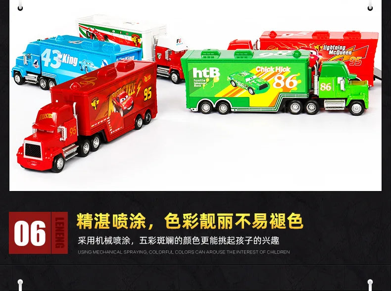 Toy Cars 2 & 3 Metal Die-Casting Car Toys Set #95 Mcqueen Truck King Jackson Storm Sally Ideal Birthday Gift For Boys