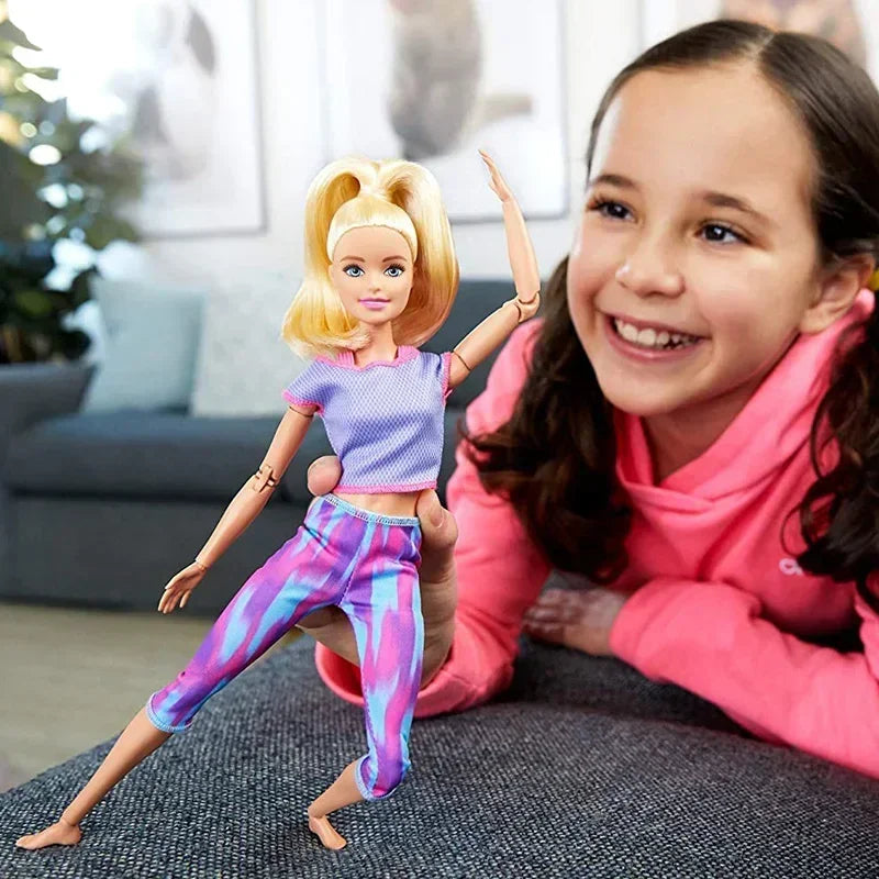 100% Original Barbie Made To Move 22 Joints Yoga Dolls for Girl Articulated Moving Joints  Kids Toys Birthday Christmas Gifts