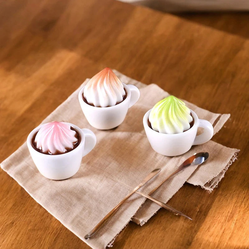 1Set 1:12 Dollhouse Miniature Cake Coffee Fork Tray Food Model Kitchen Decor Toy For Doll House Accessories Toy