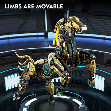 1055pcs Mechanical Horse DIY Building Blocks MOC Model Creative Technical Bricks STEM Educational Toy Kit for Adults Kids Gift