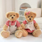 2pcs/lot 26cm Lovely Couple Teddy Bear Peluche Toys Kawaii Dress Bear Dolls Stuffed Soft Toy for Girls Baby Girlfriend Gifts