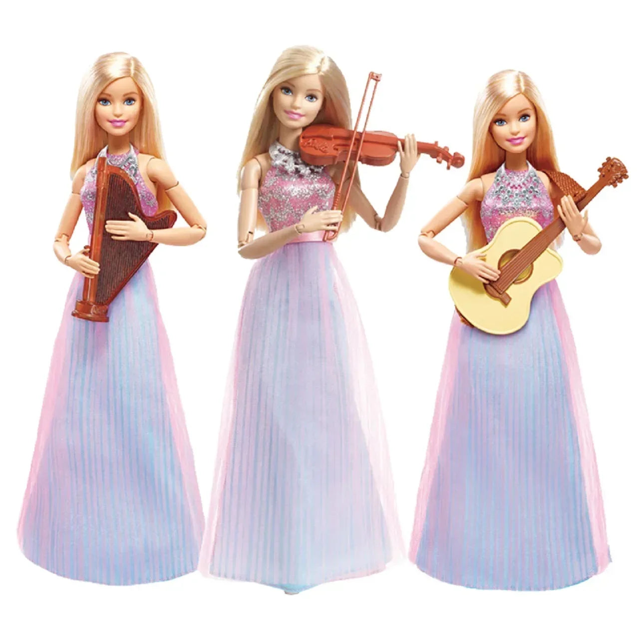 Genuine Barbie Fashionista Dolls Violin set Wedding dress Princess Toys for Girls Assortment Bonecas Barbie Doll Birthday Gifts