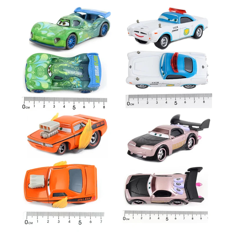 Disney Pixar Cars 3 Lightning McQueen No19 Poppy Racing Family Family Jackson Storm Ramirez Die Cast Metal Alloy Kids Gifts