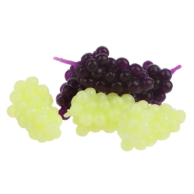 6Pcs/set 1:12 Dollhouse Miniature Purple Green Grape Dollhouse Food  Doll House Accessories Toys