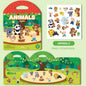 Reusable Sticker Books for Kids Jelly Bubble Scene Stickers DIY Puzzle Game Educational Learning Classic Toys for Children Gift