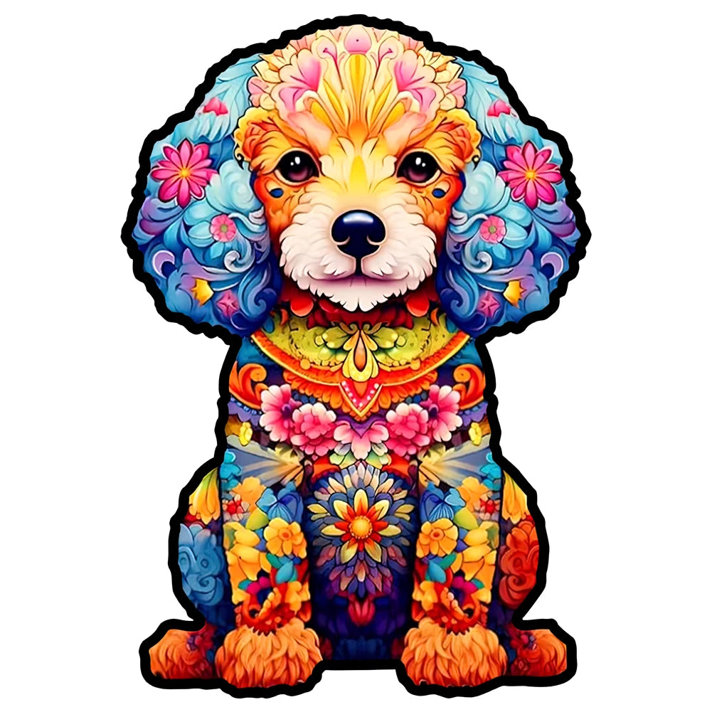 Dog Series Wooden Jigsaw Puzzles Art Unique Animal Shaped Puzzle Diy Leisure Game for Adults Kids Family Home Decor