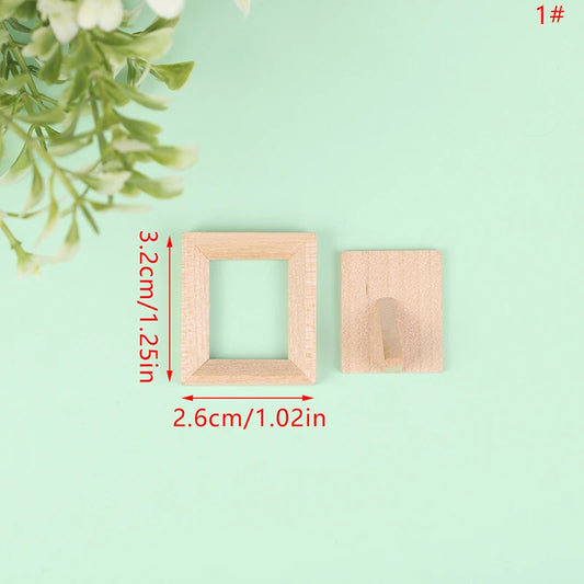 1:12 Dollhouse Miniature Photo Frame With Rear Cover Simulation Furniture Model Living Scene Decor Toy Doll House Accessories