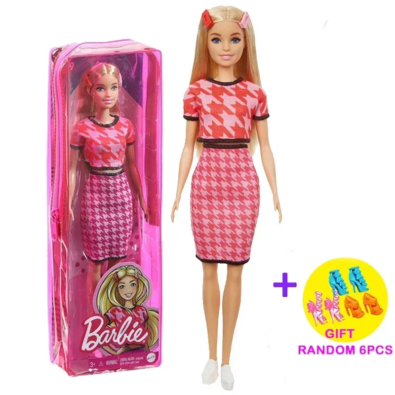 Original Mattel Barbie Doll Multi Joints Move Clothes Accessories Educational Props Toys for Girls Collection Kids Birthday Gift