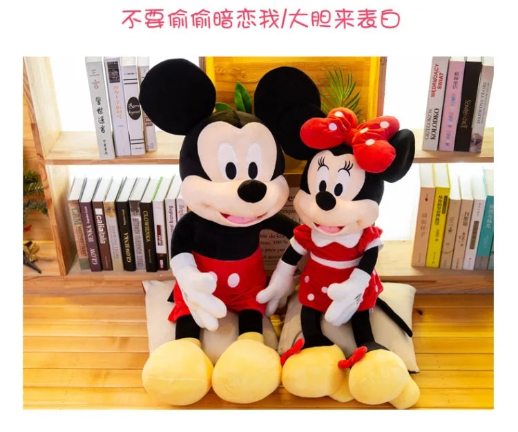 Disney Mickey Mouse Minnie Mouse Soft Plush Toys Cartoon Stuffed Dolls Kids Birthday Gifts Wedding Claw Machine Prizes Bed Pals