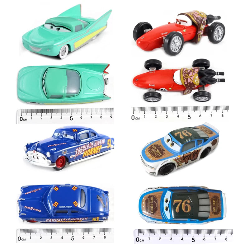 Disney Pixar Car Lightning McQueen mini Dr. Damage Arvy Mater Sarge Sherlff Luigi Alloy Diecast Car Toy Children's Birthday Gift