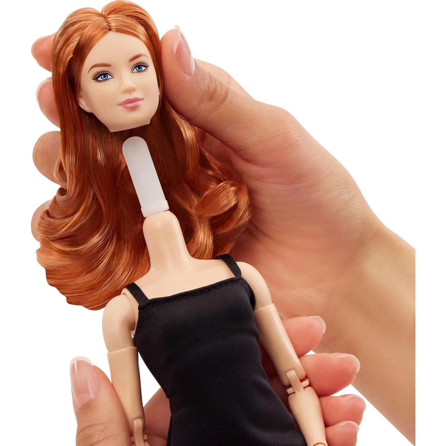 Original Mattel Barbie Essentiels Collectible Dolls for Girls Model 04 Curly Red Hair Little Black Dress Christmas Gifts JBH74