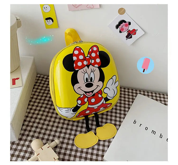 Disney Mickey Mouse Children's Kindergarten Backpack Boys Girls Baby Backpack Mini Cartoon Eggshell Backpack Kids Backpack