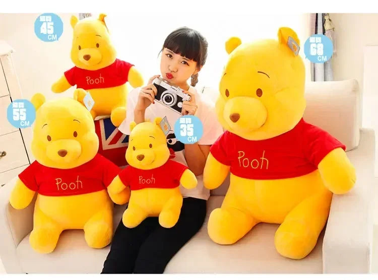 25-45cm Disney Winnie The Pooh Plush Toys Soft Stuffed Kawaii Anime Elf Doll Cartoon Pooh Bear Plush Doll Birthday Gift for Boys